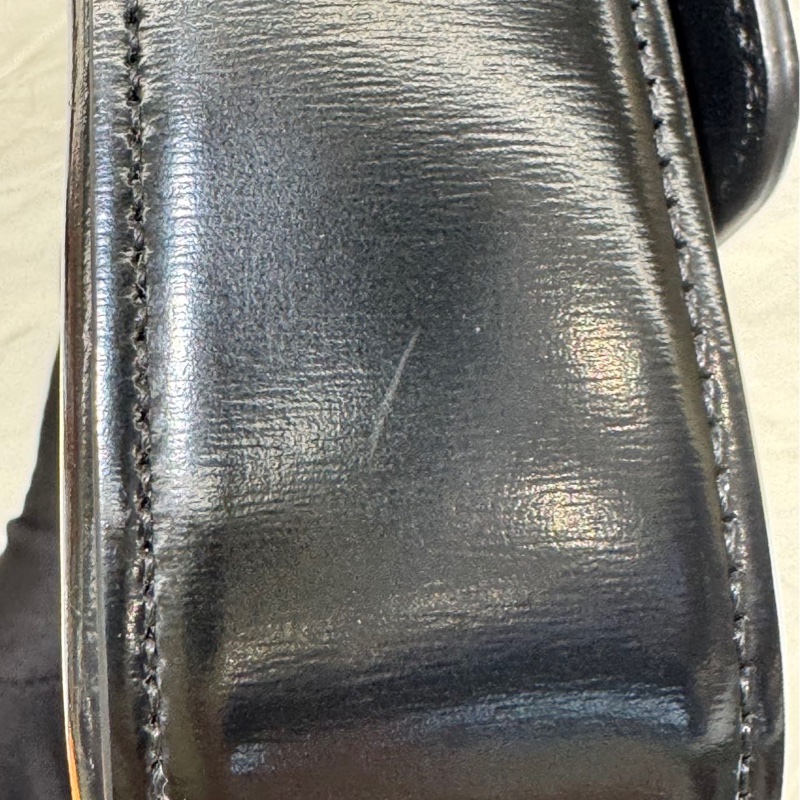 98新❤️赛琳Celine凯旋门全皮腋下包黑色-10