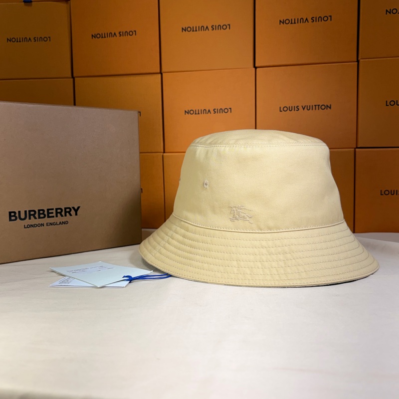 🎁全新盒裝 2024新款 Burberry 巴寶莉 奶茶x格紋 雙面用漁夫帽 （原價16500）-0
