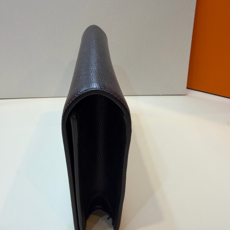 YSL 聖羅蘭 魚子醬kate 底長24cm 黑色手拿包-3