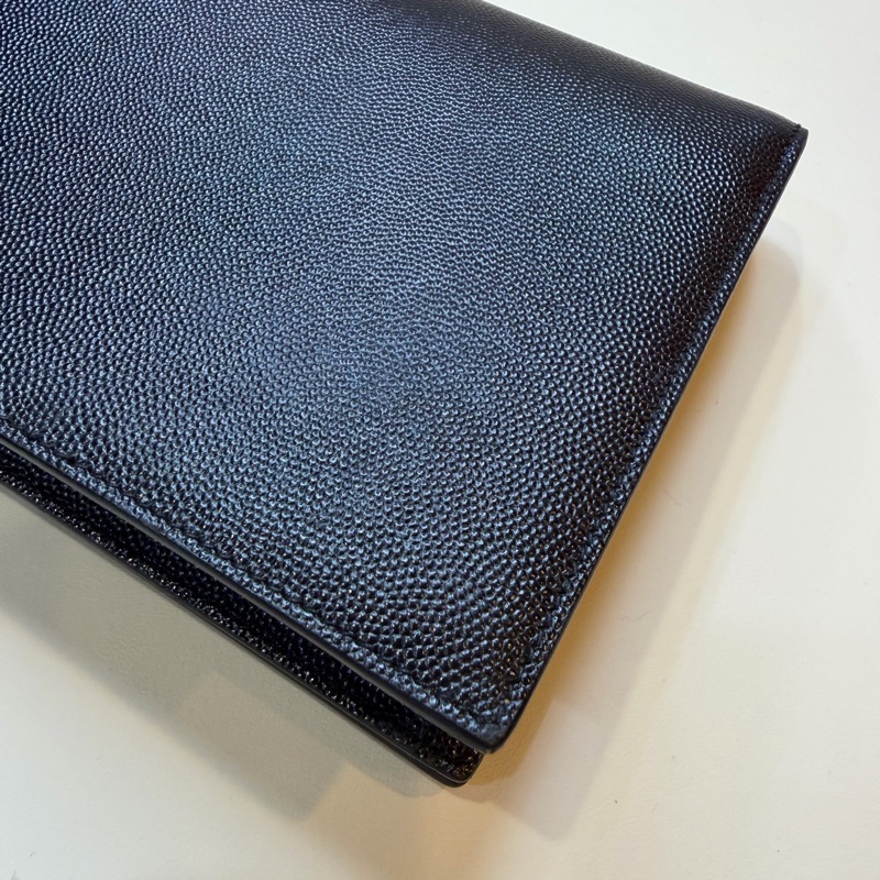 YSL 聖羅蘭 魚子醬kate 底長24cm 黑色手拿包-6