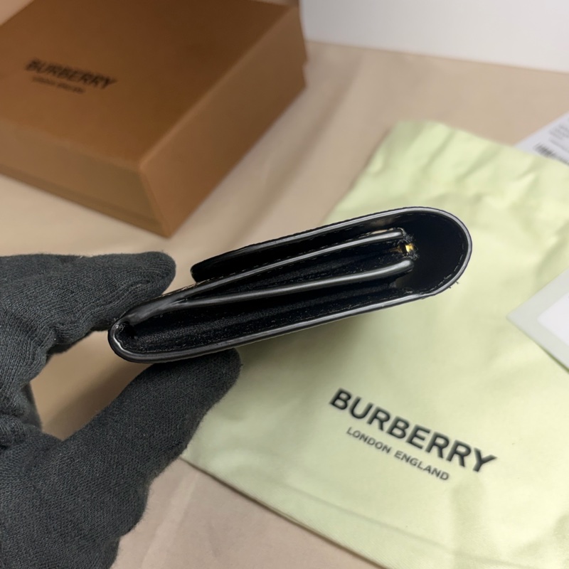 🎁全新盒裝 Burberry 巴寶莉 戰馬金釦 格紋翻蓋卡夾零錢包（原價14900）-8