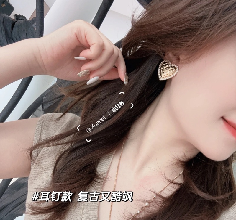 Chanel 手工坊愛心耳環-3