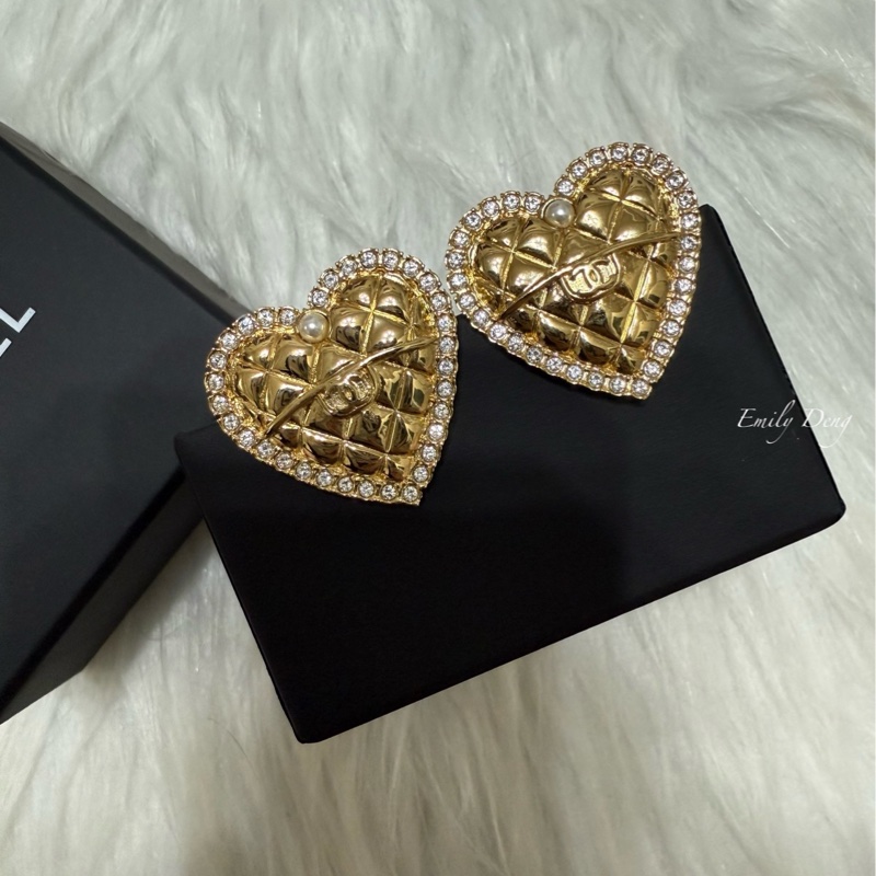 Chanel 手工坊愛心耳環-5