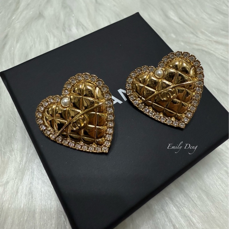 Chanel 手工坊愛心耳環-6
