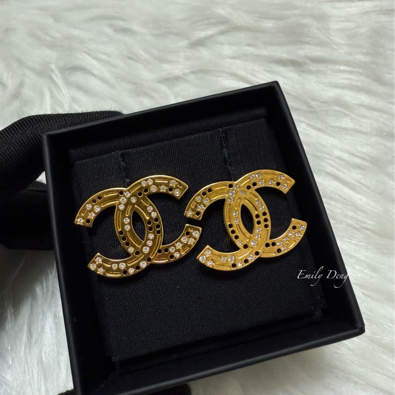 Chanel 經典雙C老錢風耳環-1