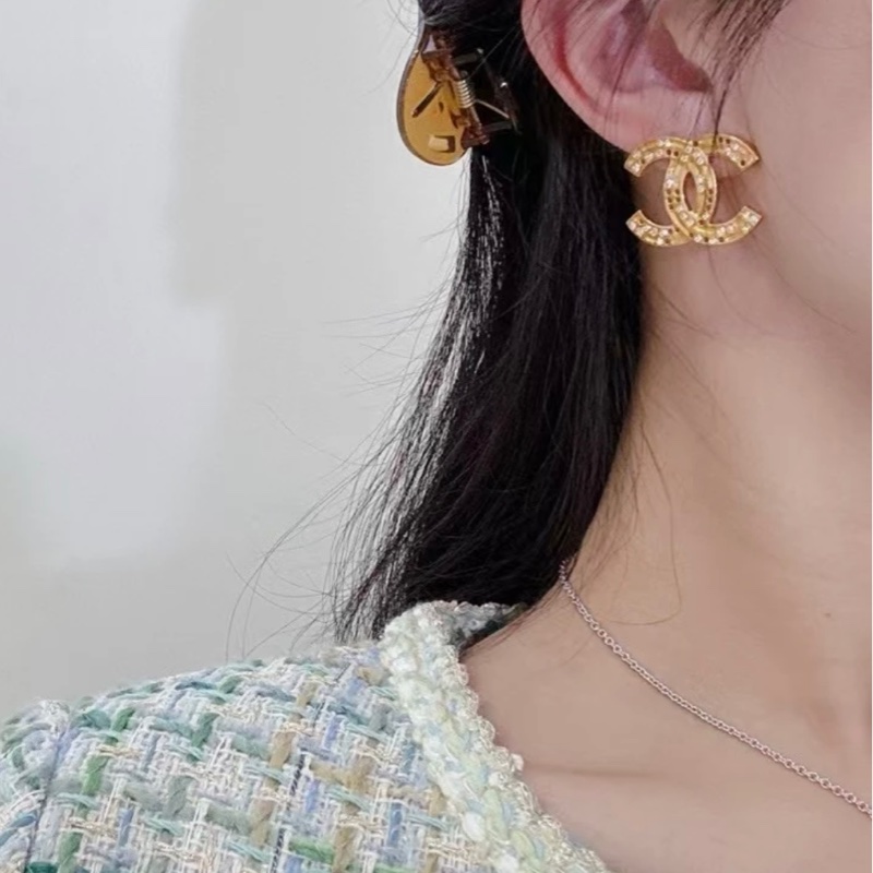 Chanel 經典雙C老錢風耳環-2