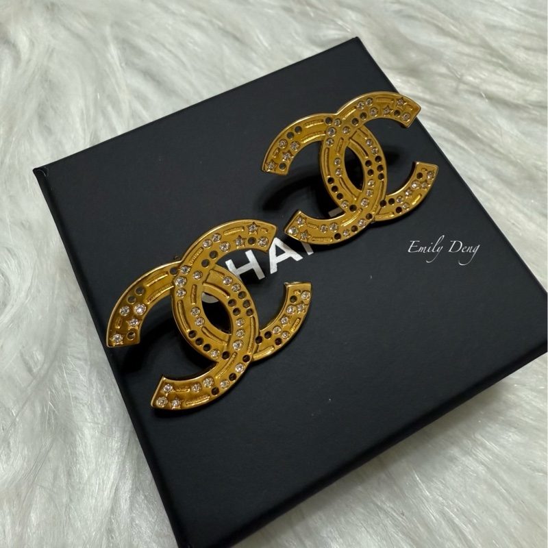 Chanel 經典雙C老錢風耳環-3