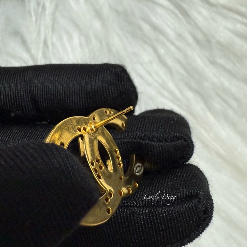 Chanel 經典雙C老錢風耳環-7