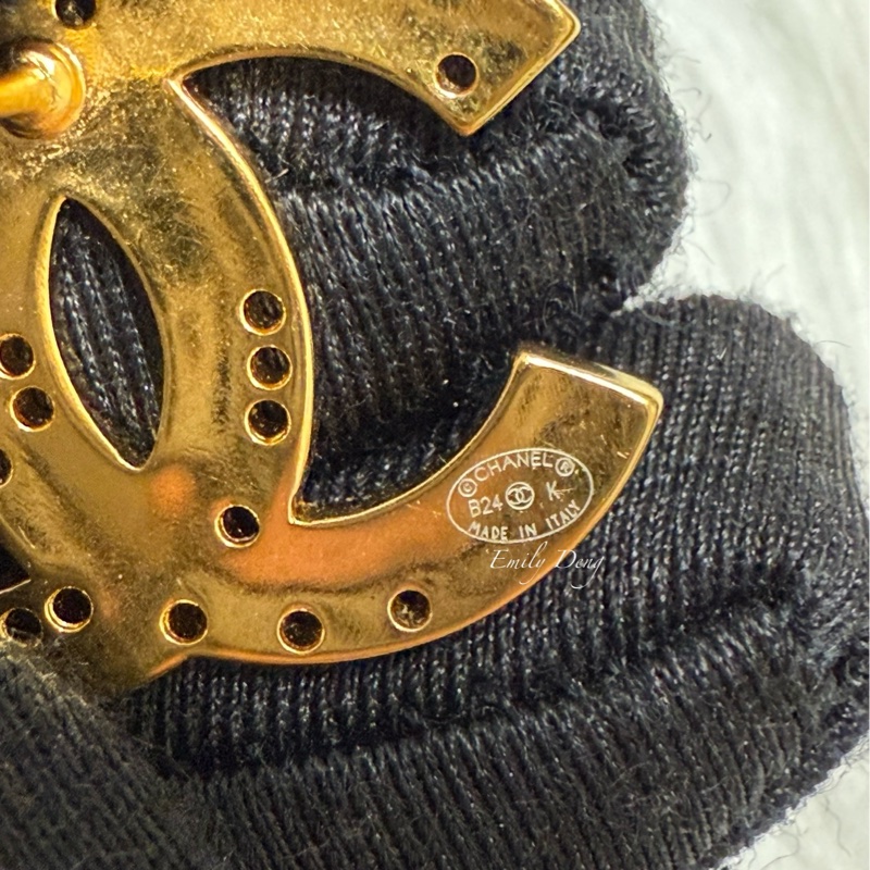 Chanel 經典雙C老錢風耳環-8