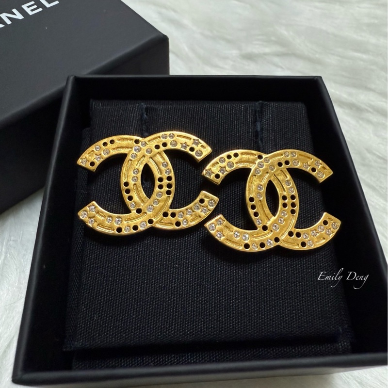 Chanel 經典雙C老錢風耳環-9