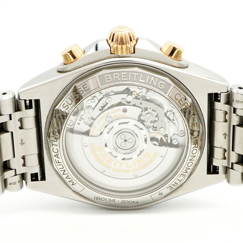 百年靈 Chronomat IB0134 銀色錶盤男錶-4