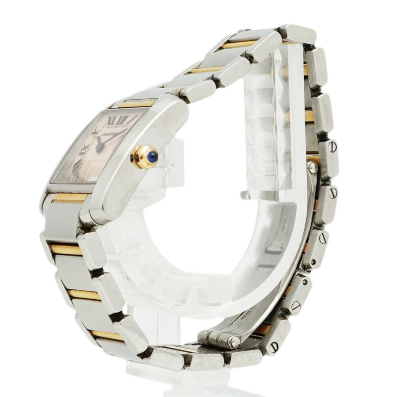 卡地亞 Tank Française SM W51027Q4 粉紅錶盤女錶-1