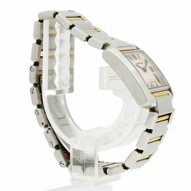 卡地亞 Tank Française SM W51027Q4 粉紅錶盤女錶-2