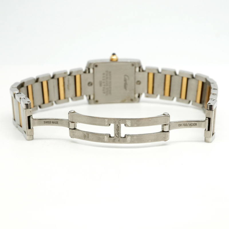 卡地亞 Tank Française SM W51027Q4 粉紅錶盤女錶-3