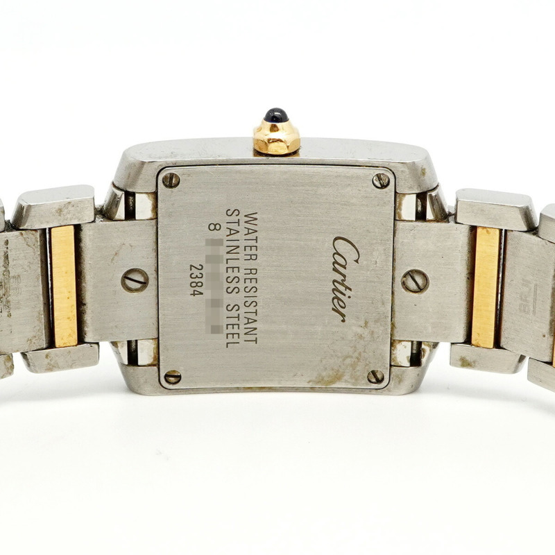 卡地亞 Tank Française SM W51027Q4 粉紅錶盤女錶-4