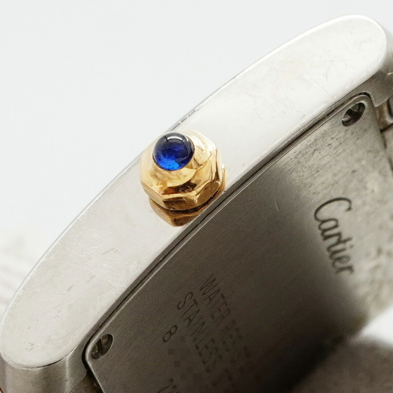 卡地亞 Tank Française SM W51027Q4 粉紅錶盤女錶-9