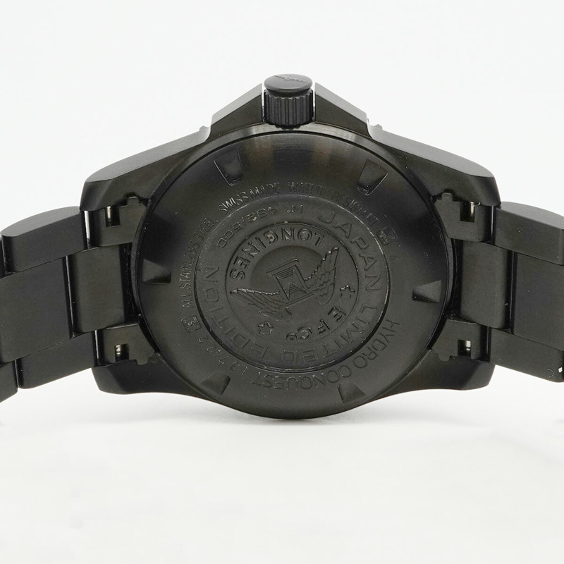 浪琴錶 HydroConquest L3.742.2 黑色錶盤男士腕錶-4