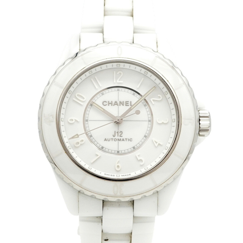 香奈兒 J12 幻影 H6186 白色錶盤男士腕錶-0