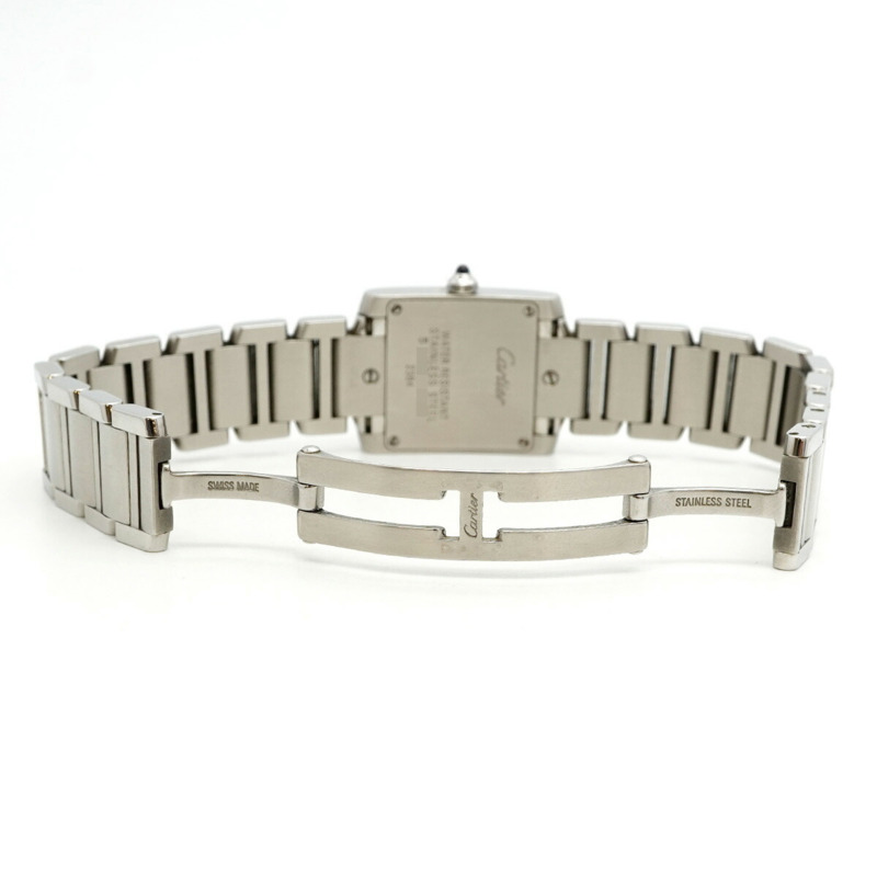 卡地亞 Tank Française SM W51008Q3 白色錶盤女錶-3