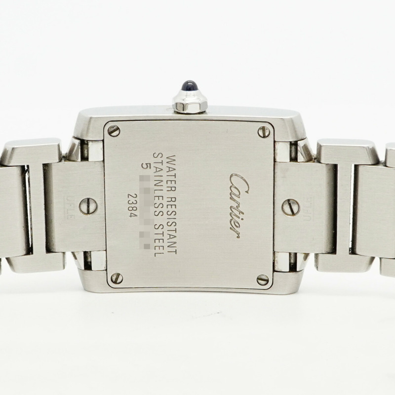 卡地亞 Tank Française SM W51008Q3 白色錶盤女錶-4