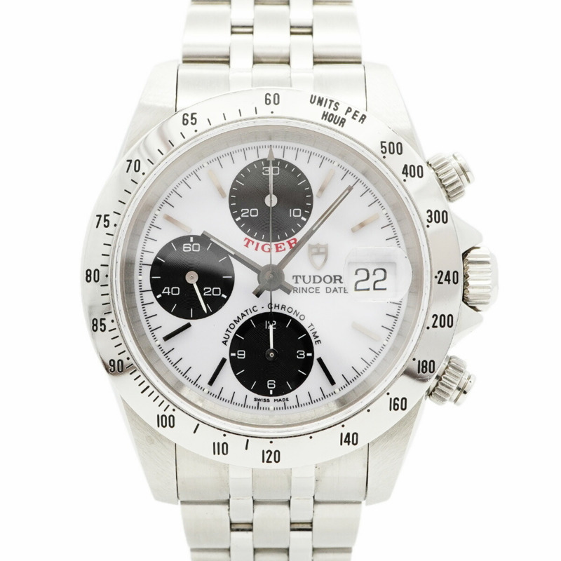 帝舵 Chronotime Tiger 79280 白色錶盤男士腕錶-0