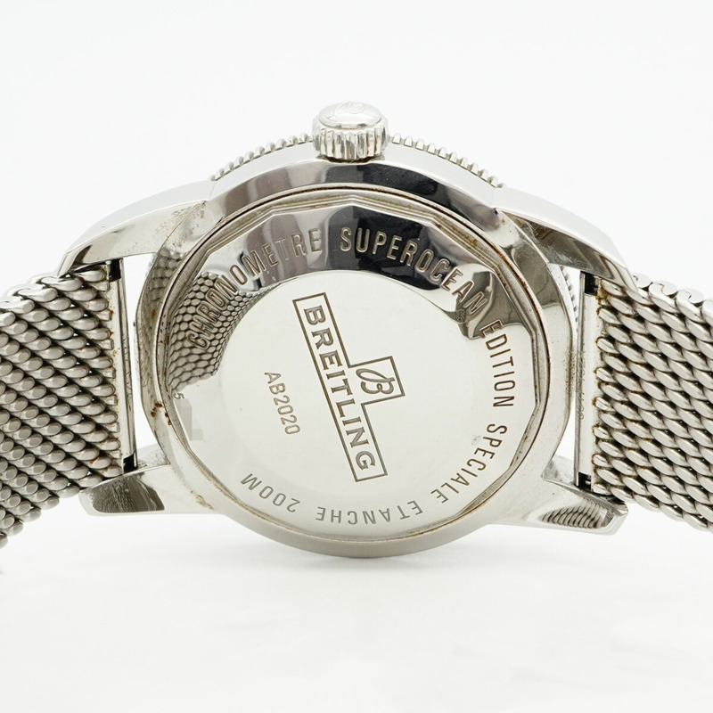 百年靈超級海洋AB2020海軍藍錶盤男士腕錶-4