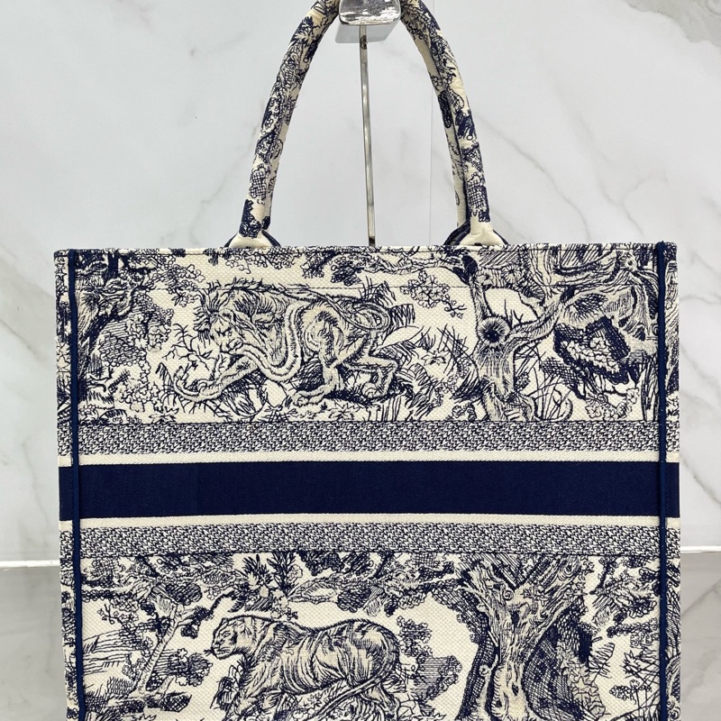 Dior 迪奧 BookTote 大號藍色動物園系列 托特包Tote-7