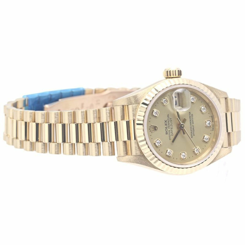 勞力士 Datejust 10P 鑲鑽 69178G 女士腕錶 18K 黃金 40295-6