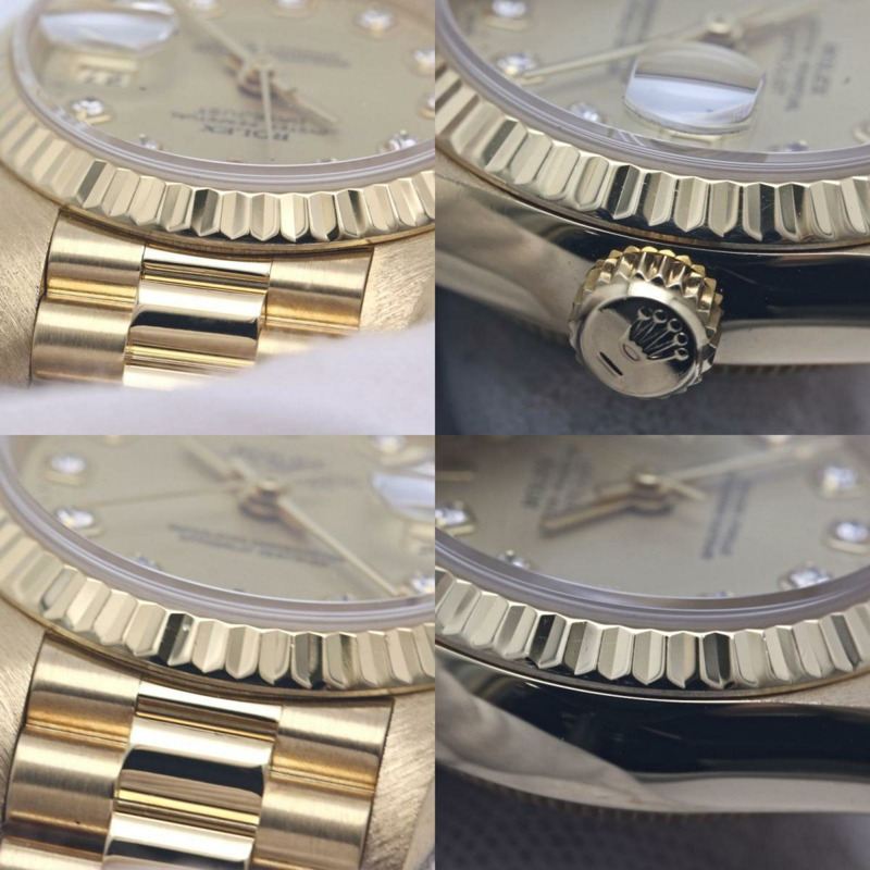 勞力士 Datejust 10P 鑲鑽 69178G 女士腕錶 18K 黃金 40295-8