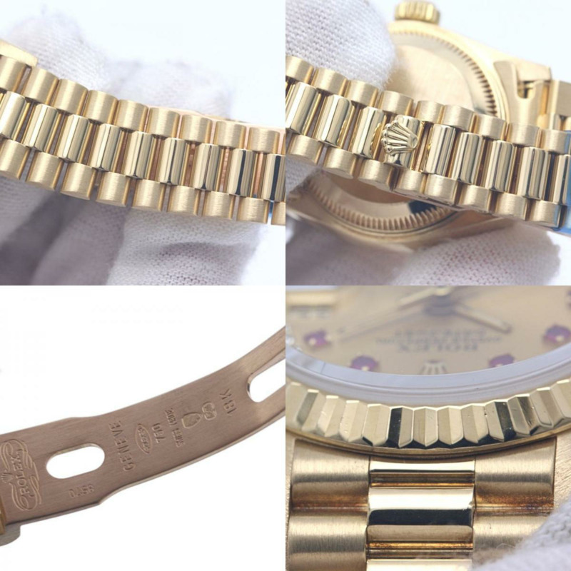 Rolex Datejust Millyard 鑽石紅寶石 69178LR 女士腕錶 18K 黃金 40294-8