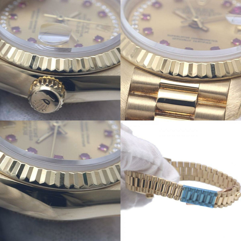 Rolex Datejust Millyard 鑽石紅寶石 69178LR 女士腕錶 18K 黃金 40294-9