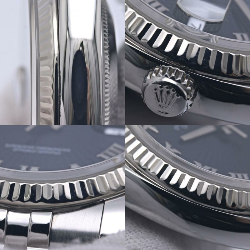 勞力士 Datejust 黑色旭日紋 116234 男士腕錶 18K 白金 x 不鏽鋼 40293-6