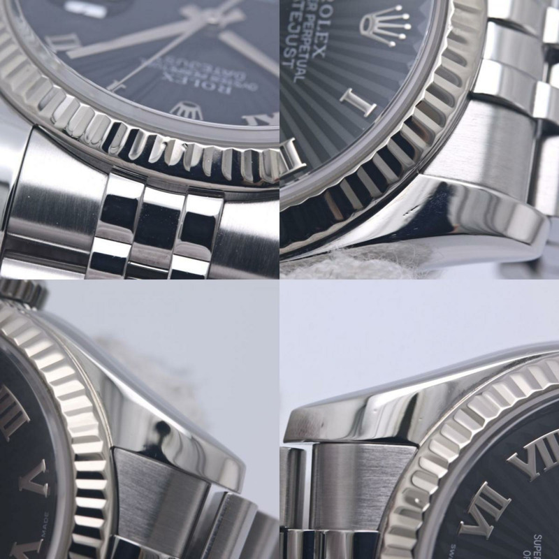 勞力士 Datejust 黑色旭日紋 116234 男士腕錶 18K 白金 x 不鏽鋼 40293-7