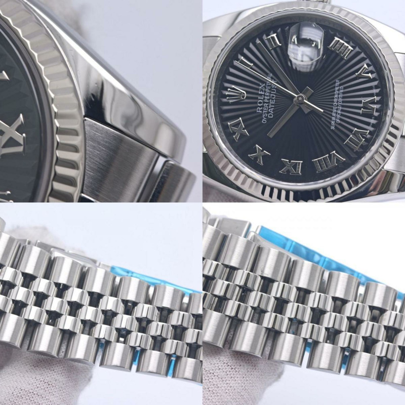 勞力士 Datejust 黑色旭日紋 116234 男士腕錶 18K 白金 x 不鏽鋼 40293-8