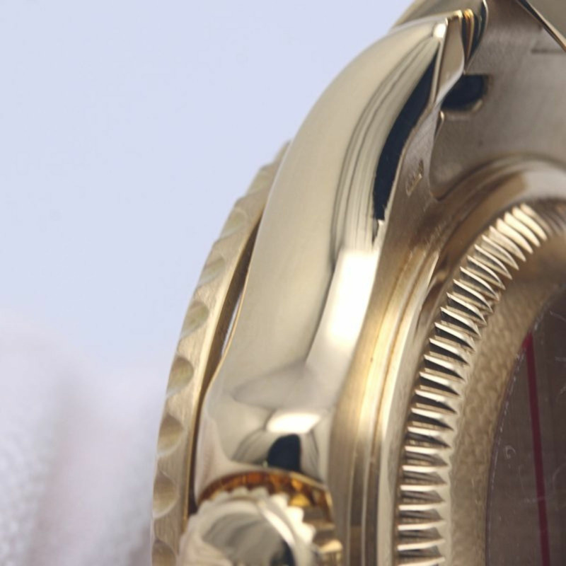 勞力士遊艇名仕型 8P 鑲鑽 3P 藍寶石白殼 69628NGS 女士腕錶 18K 黃金 40292-7