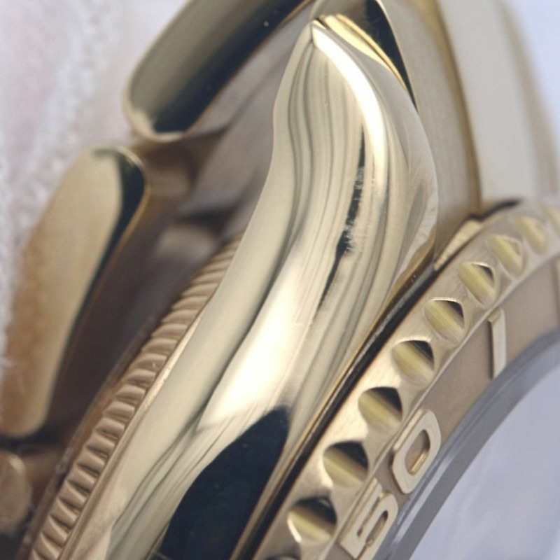 勞力士遊艇名仕型 8P 鑲鑽 3P 藍寶石白殼 69628NGS 女士腕錶 18K 黃金 40292-12