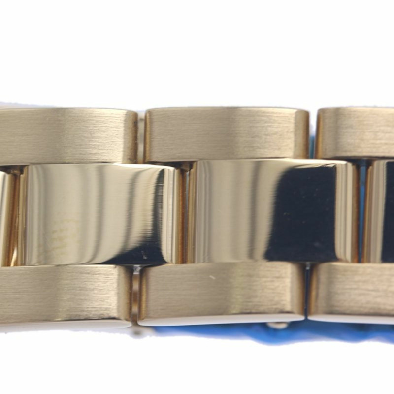 勞力士遊艇名仕型 8P 鑲鑽 3P 藍寶石白殼 69628NGS 女士腕錶 18K 黃金 40292-26