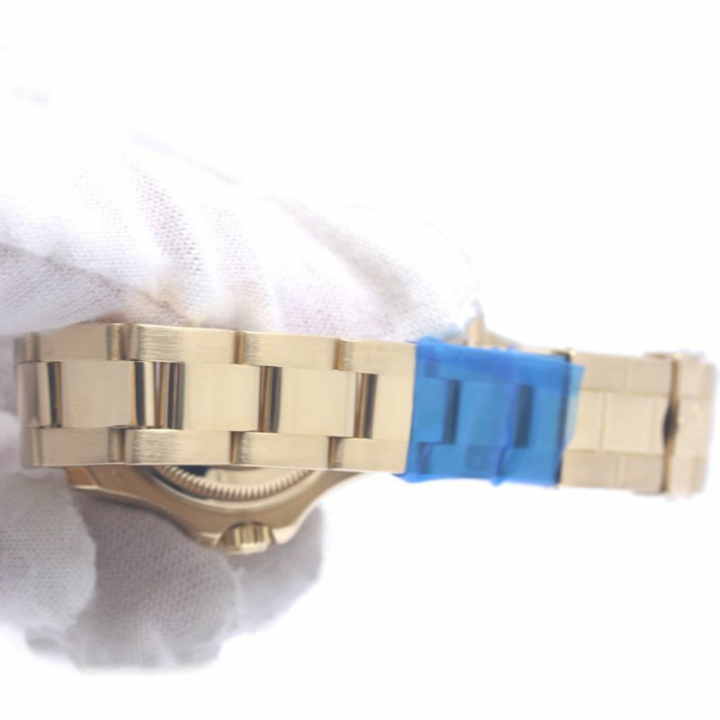 勞力士遊艇名仕型 8P 鑲鑽 3P 藍寶石白殼 69628NGS 女士腕錶 18K 黃金 40292-29