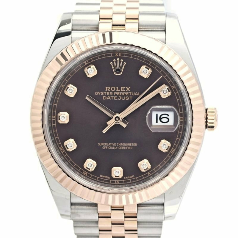 勞力士 Datejust 41 10P 鑽石 126331G 隨機腕錶 男士 18KPG xSS 40298-0