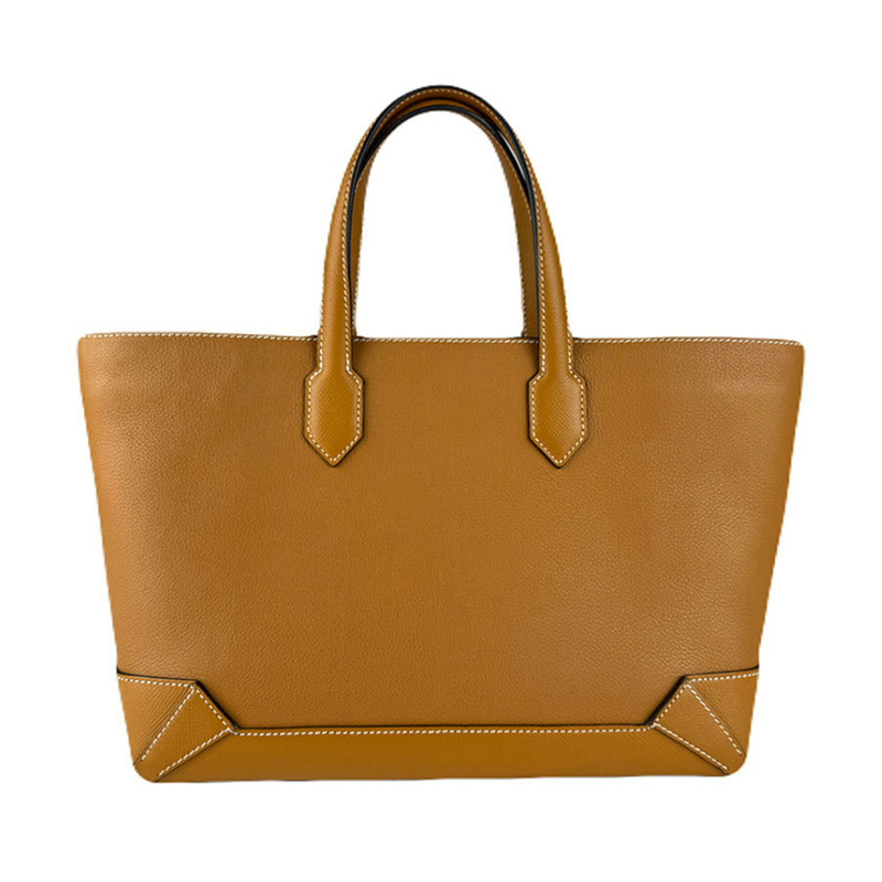 愛馬仕 HERMES 手提包 Maxi Box Cabas 30 Evercolor Veau Epsom Toffee 女士免運費 z8999-2