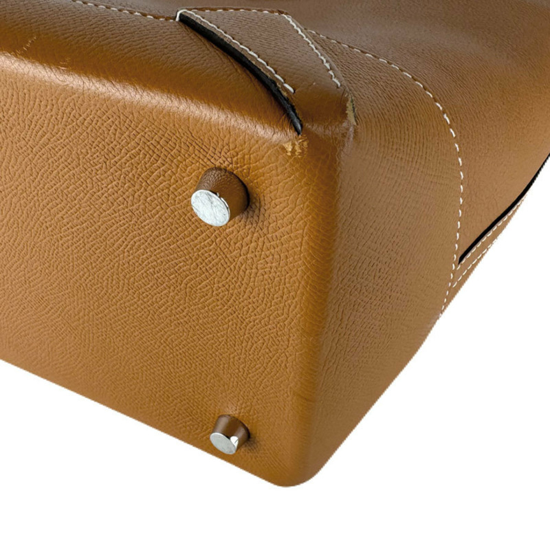 愛馬仕 HERMES 手提包 Maxi Box Cabas 30 Evercolor Veau Epsom Toffee 女士免運費 z8999-8