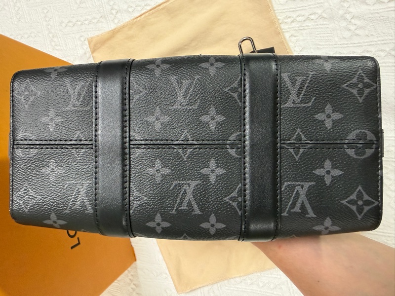 99新閒置未使用LV keepall 27 city 芯片款-5