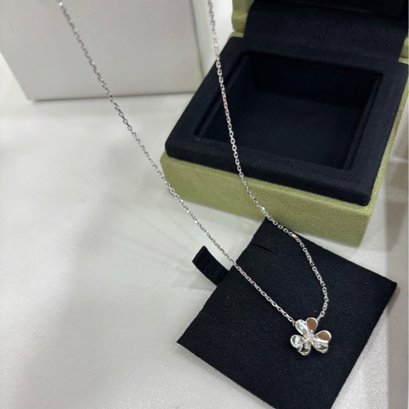 VCA 白金frivole mini三葉草項鍊 24年大全套-5