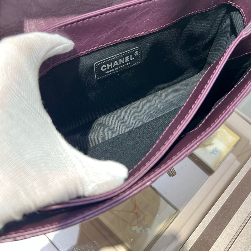 CHANEL香奈儿蓝银菱格纹外缝线-7