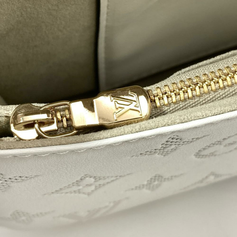 Louis Vuitton Wallet on Chain Ivy，3 用皮革皮夾，M11299，白色配金色五金，RFID 防護，Monogram Flower 系列，女士款。-6