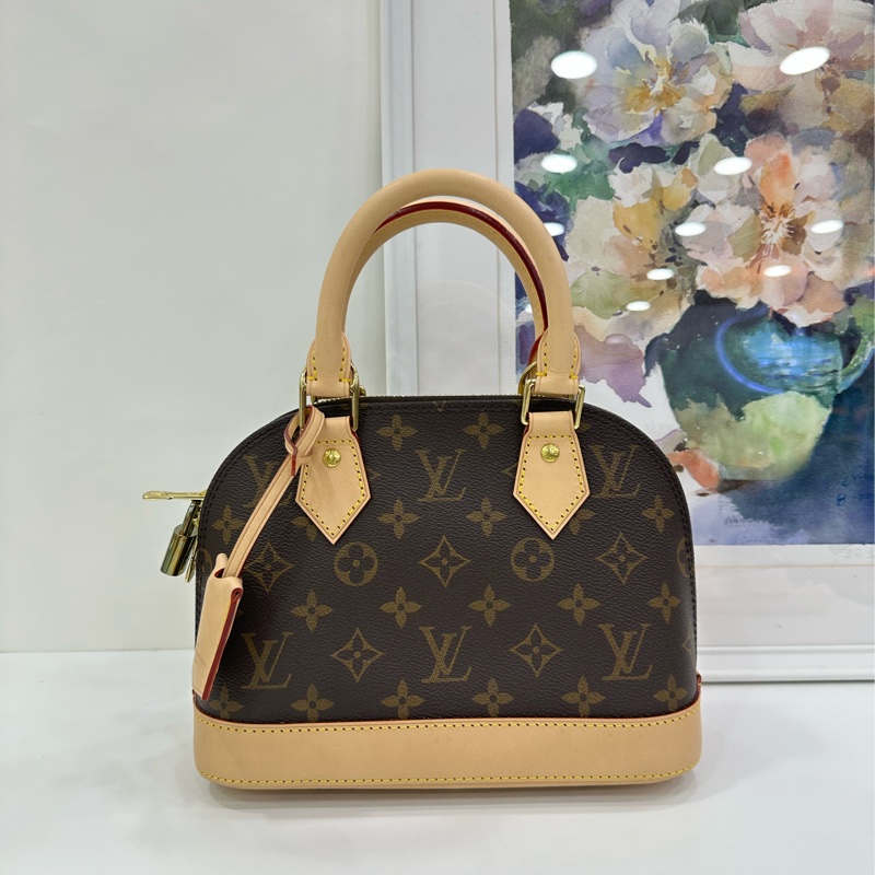 LV路易威登老花貝殼alma BB手提包，晶片款 有購證-1