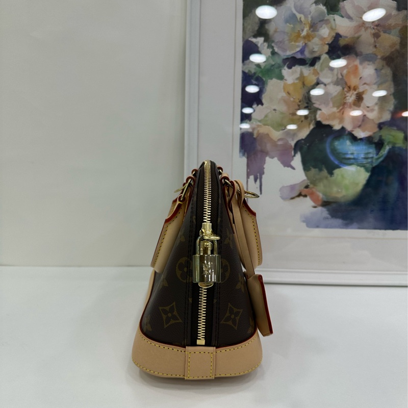 LV路易威登老花貝殼alma BB手提包，晶片款 有購證-5