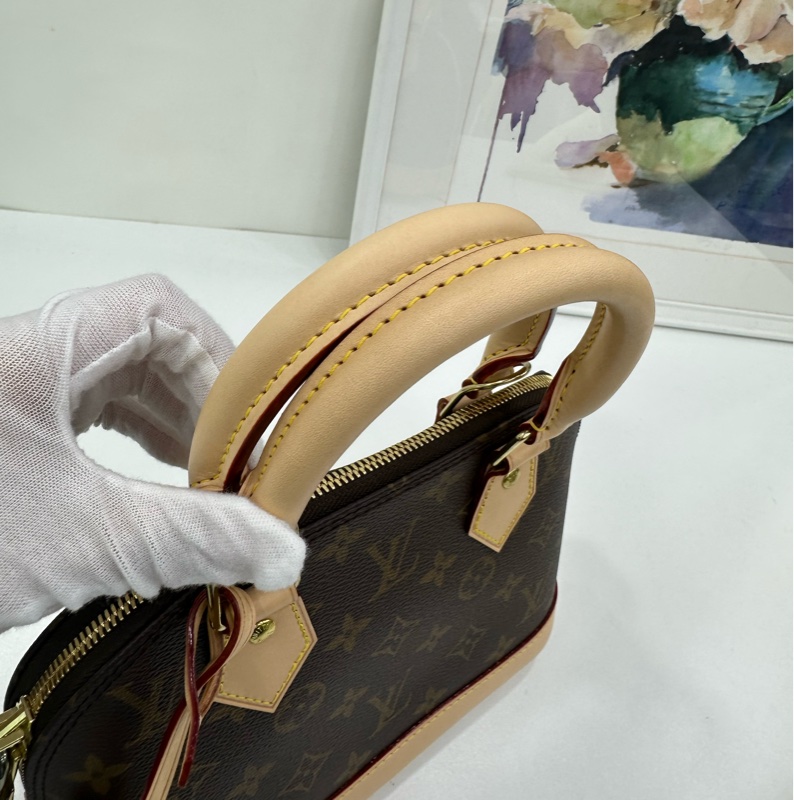 LV路易威登老花貝殼alma BB手提包，晶片款 有購證-7