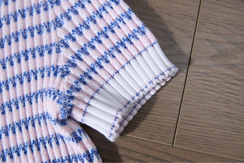 ❤️Chanel💙大logo間條針織上衣-4