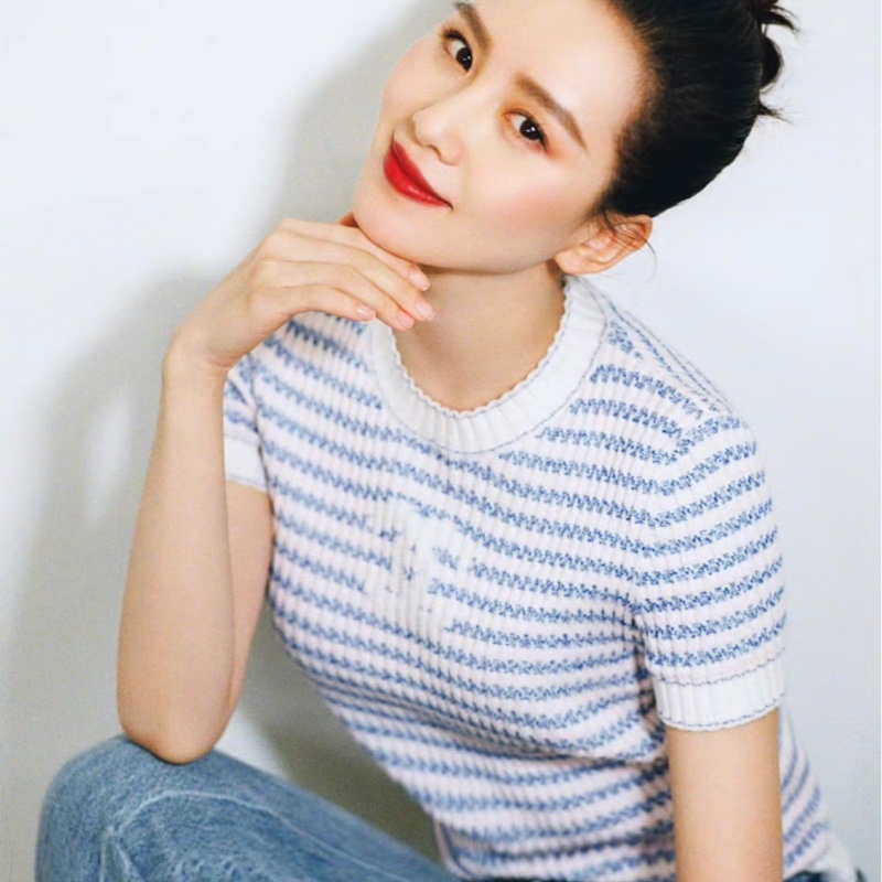 ❤️Chanel💙大logo間條針織上衣-6